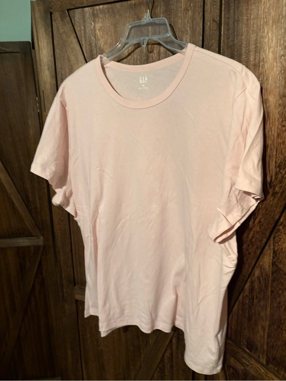 GAP Women's Crew Neck T-Shirt - Light Pink; XXL